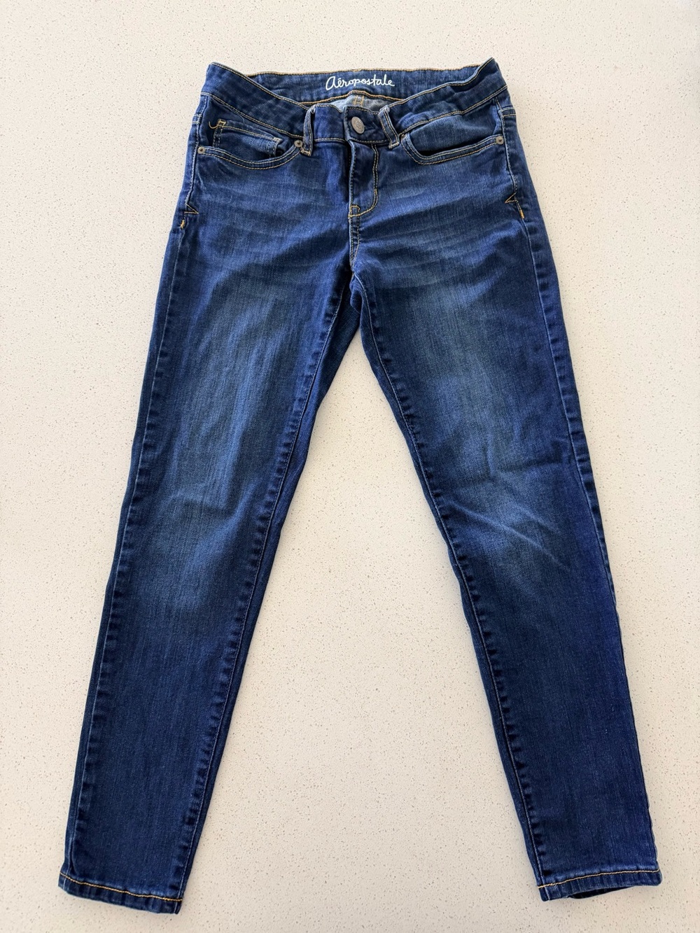 Aéropostale Y2K Lola Jegging Dark Wash Low Rise Skinny Jeans Size 4 short Junior